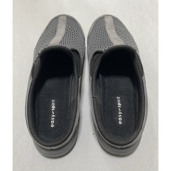 Easy Spirit Womens TRAVEL TIME 675 Gray Suede Clog Sz 9 Med Comfort Ortho Casual - Picture 3 of 5